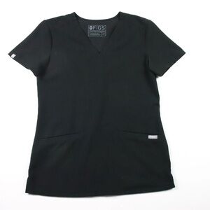 Figs Black Scrub Top xxs